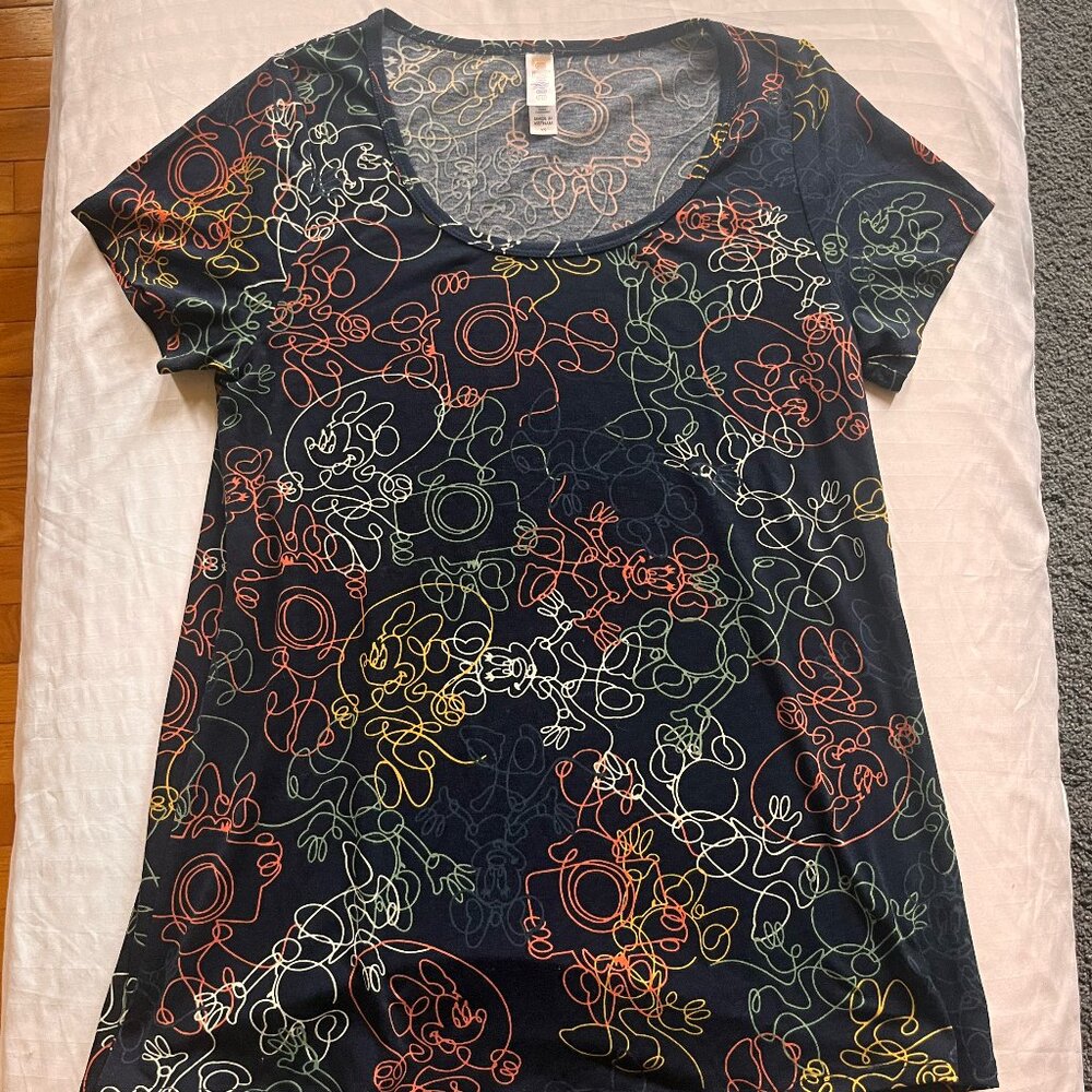 LuLaRoe Women's Disney Colorful Mini Mouse T-Shirt